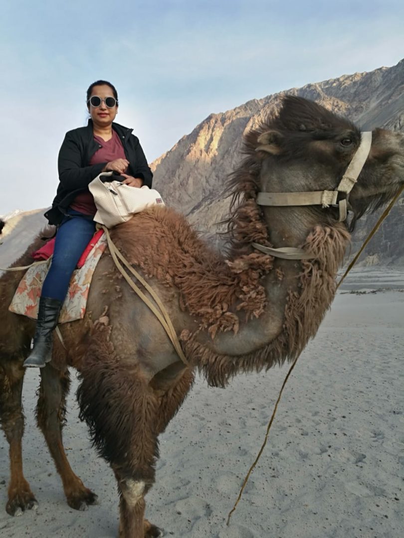 Camel ride at Hundar sand dunes